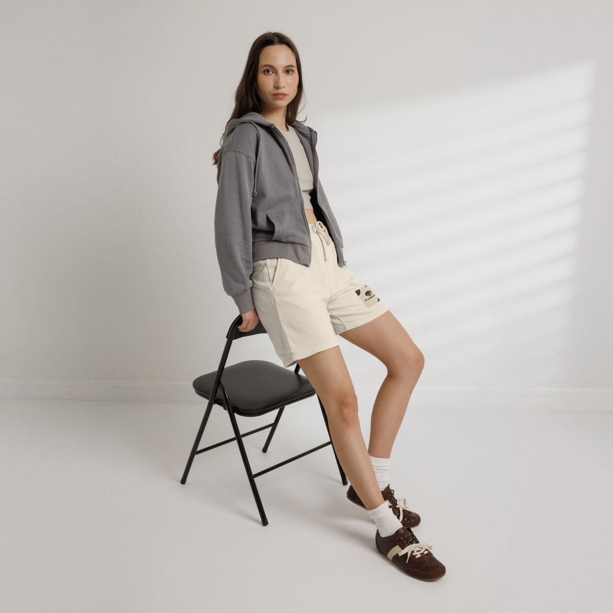 Minimalist Eye Graphic Sweat Shorts